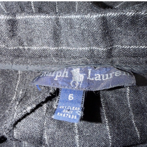Polo by Ralph Lauren Black Pinstripe Wide Leg Pants (retail $200+) - Picture 7 of 7